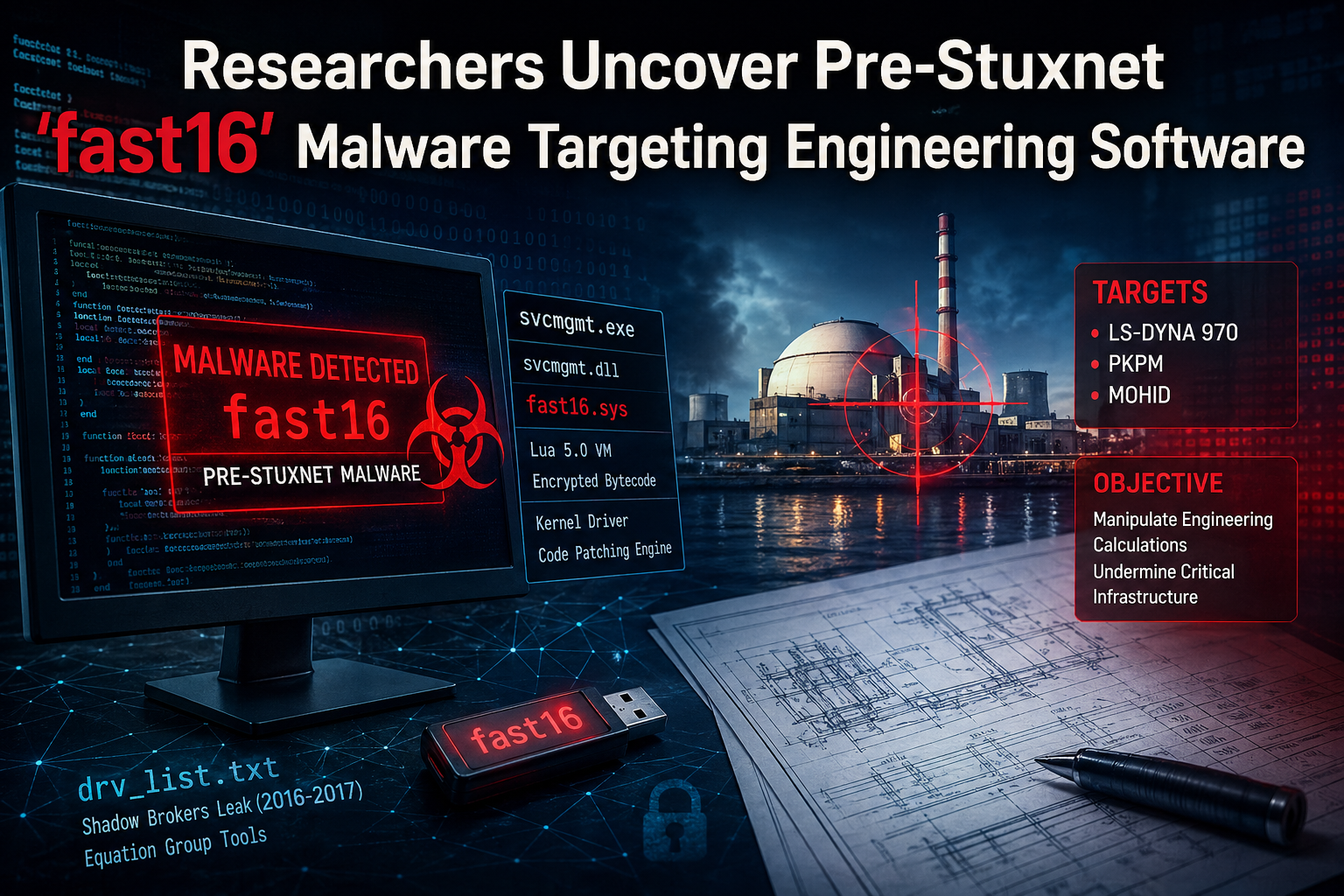 fast16 malware cyber sabotage framework targeting engineering software analysis