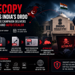 Illustration of the Pakistan-linked SideCopy APT targeting India's DRDO with a phishing campaign delivering Action RAT and AuTo Stealer malware.
